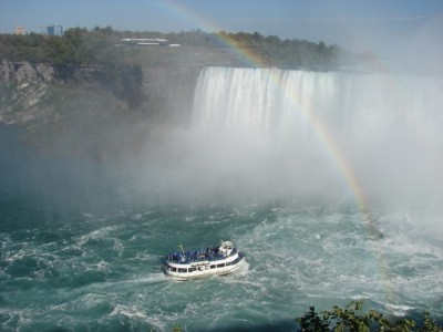 Een stormachtige maar prachtige zonnige dag in Niagara Falls...