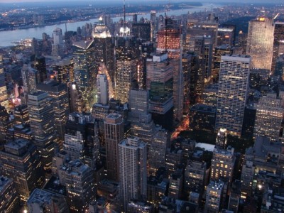 De avond valt... (foto genomen vanaf de Empire State Building)