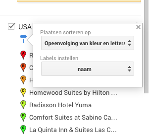 Letters in kaart